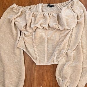 Corset velvet maternity top